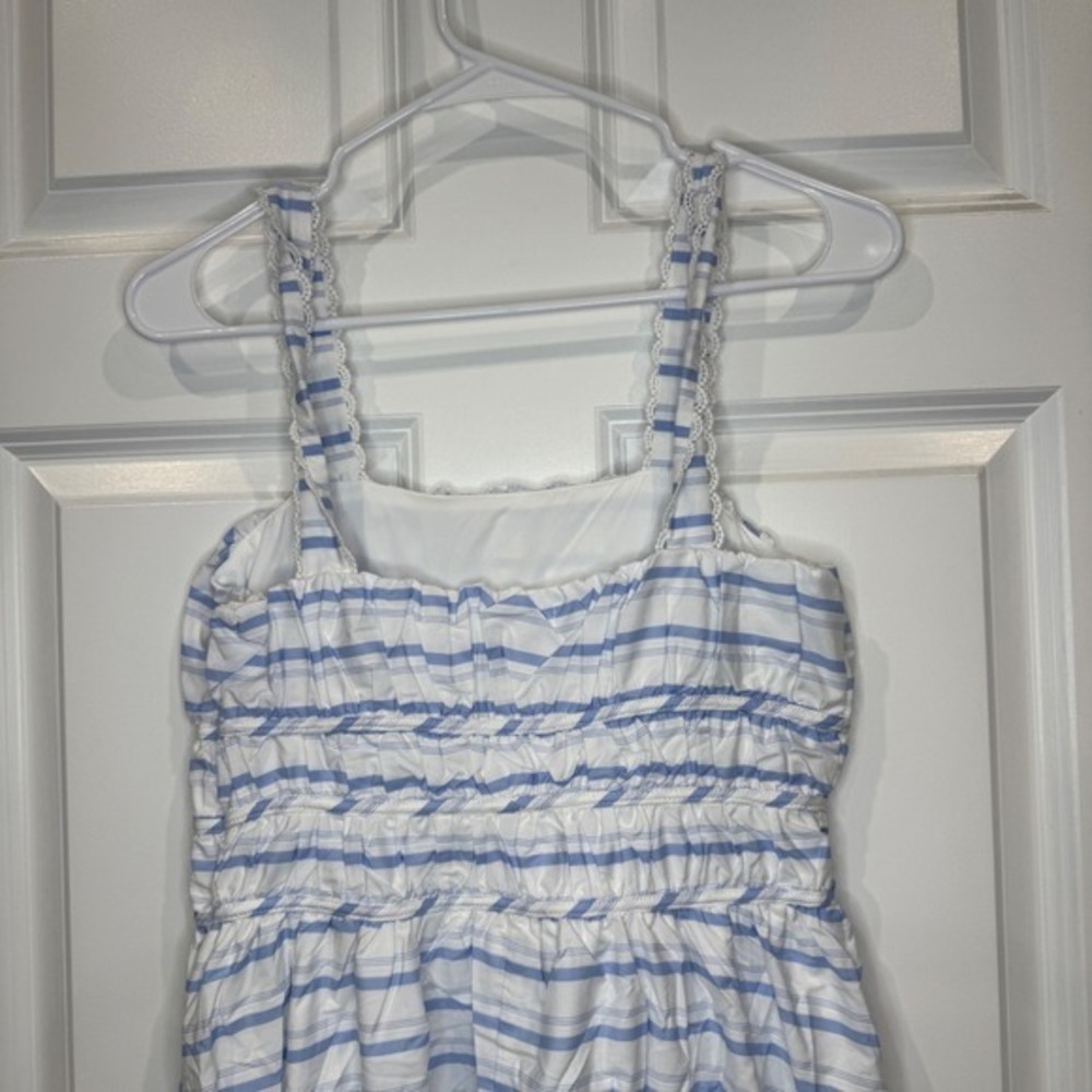 Altar'd State Blue and White Striped Smocked Maxi Dress Size Small - Picture 7 of 9